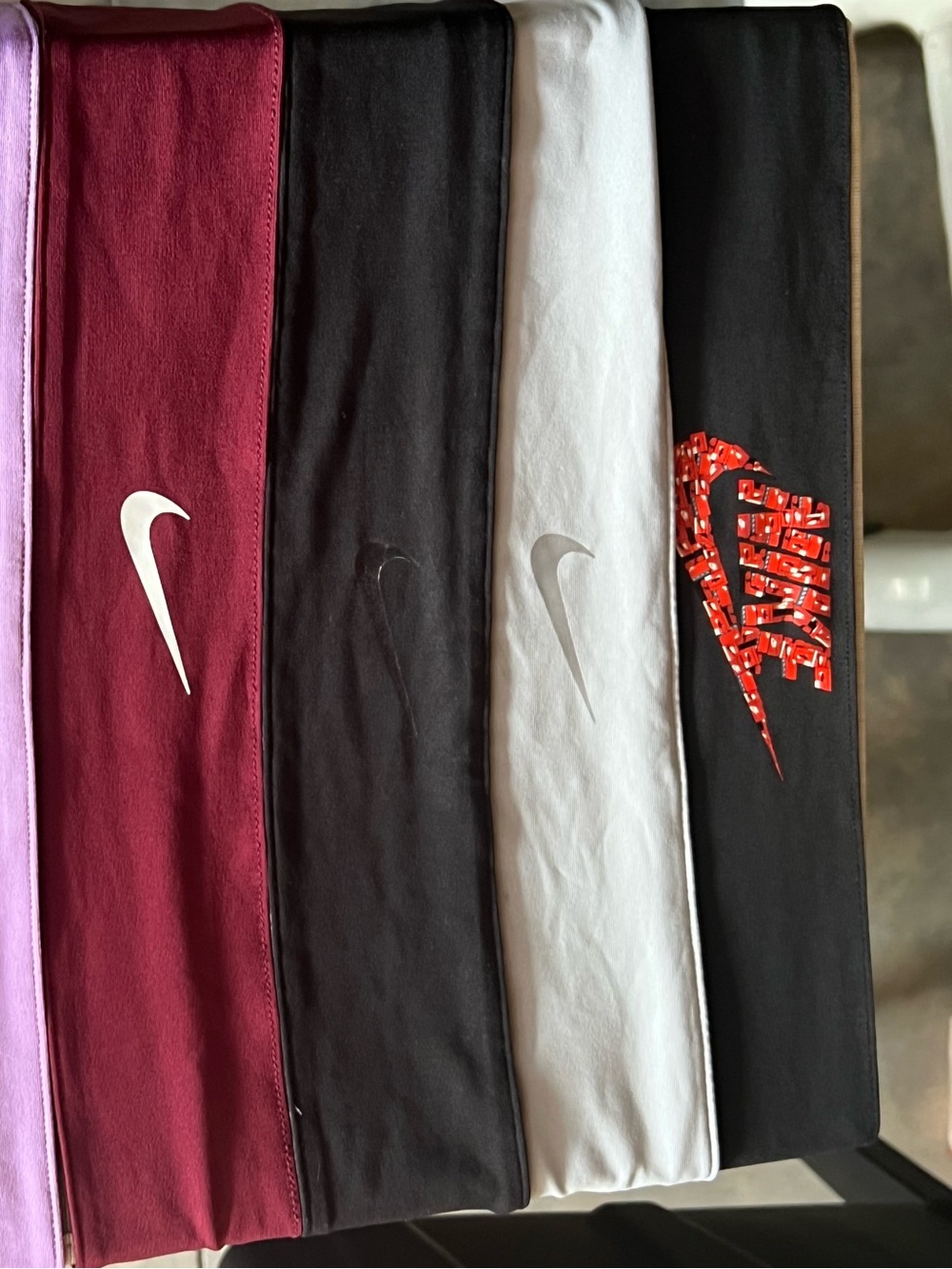 Nike Kids  Bundle – Black, Maroon, Lavender, Yellow, Navy headband. 20 for all.